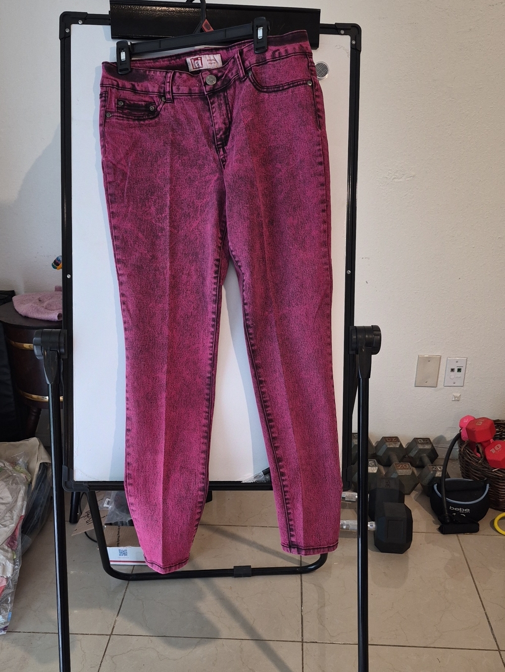 lei High-Rise Pink Acid Wash Jeans